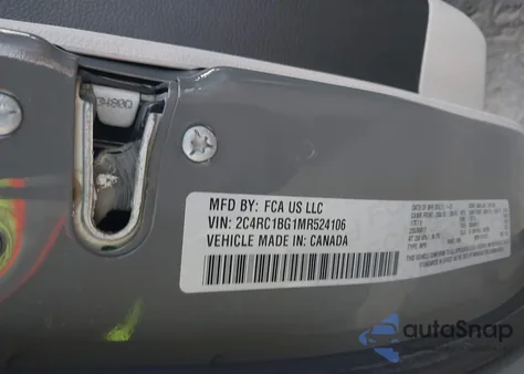 2021 Chrysler Pacifica Touring L z USA, uszkodzony, nr VIN 2C4RC1BG1MR524106